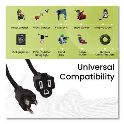 GoGreen Power 16 AWG Outdoor Extension Cord, 25 ft, 13 A, Black (GGP13725BK)