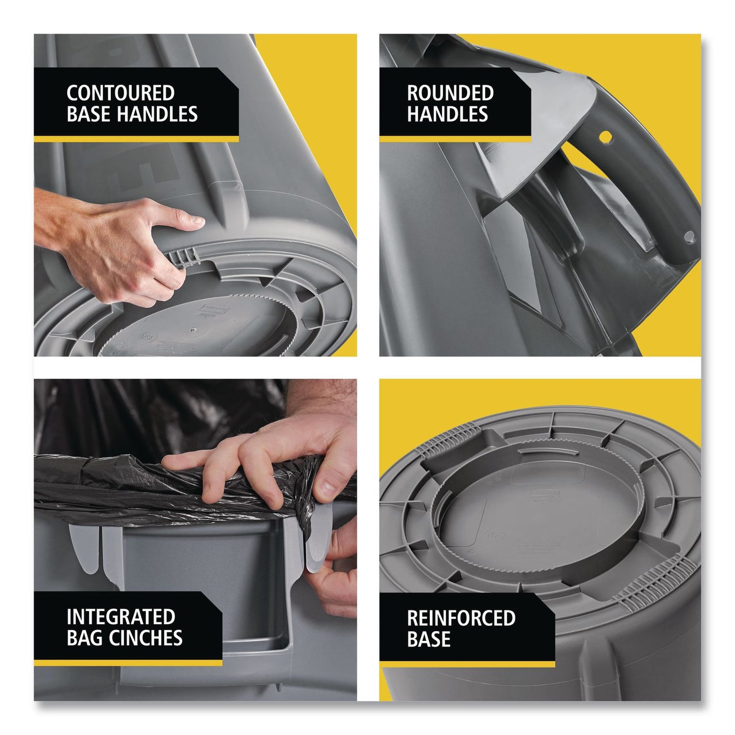 Rubbermaid® Commercial Brute Container, 10 gal, Plastic, Blue (RCP1779699CT)