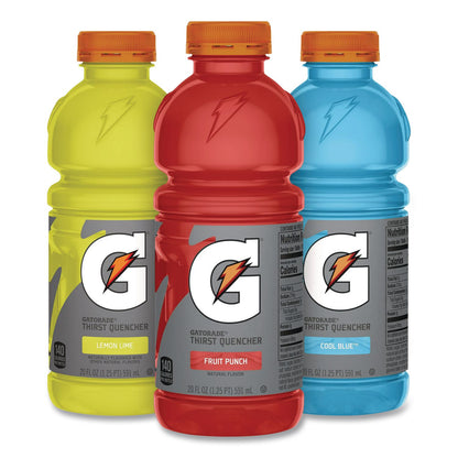 Gatorade® Rainbow Variety Pack, Cool Blue/Fruit Punch/Lemon Lime, 20 oz Bottle, 24/Carton (GRR22002675)
