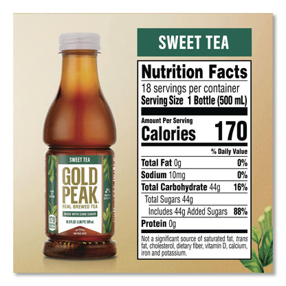 Gold Peak Sweet Black Tea Bottles, 16.9 oz Bottle, 18/Carton (GRR22002678)