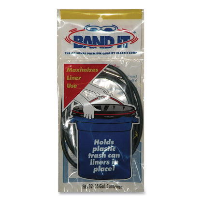 BAND IT® Trash Can Loops, for 32 gal to 55 gal Cans, 0.25" x 25", Gray, 36/Carton (AMY44455)