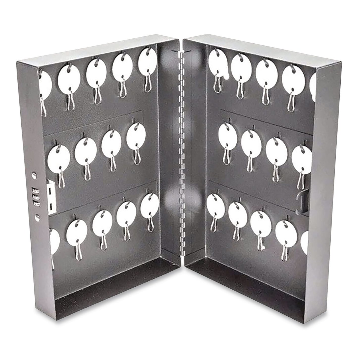 CONTROLTEK® Combination Lockable Key Cabinet, 28-Key, 7.75 w x 3.25 d x 11.5 h, Metal, Gray (CNK500150)