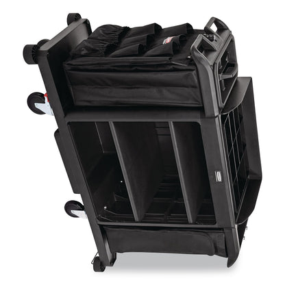 Rubbermaid® Commercial Fabric 9-Pocket Cart Organizer, 19.8 x 1.5 x 27.5, Black, 6/Carton (RCP2202582)