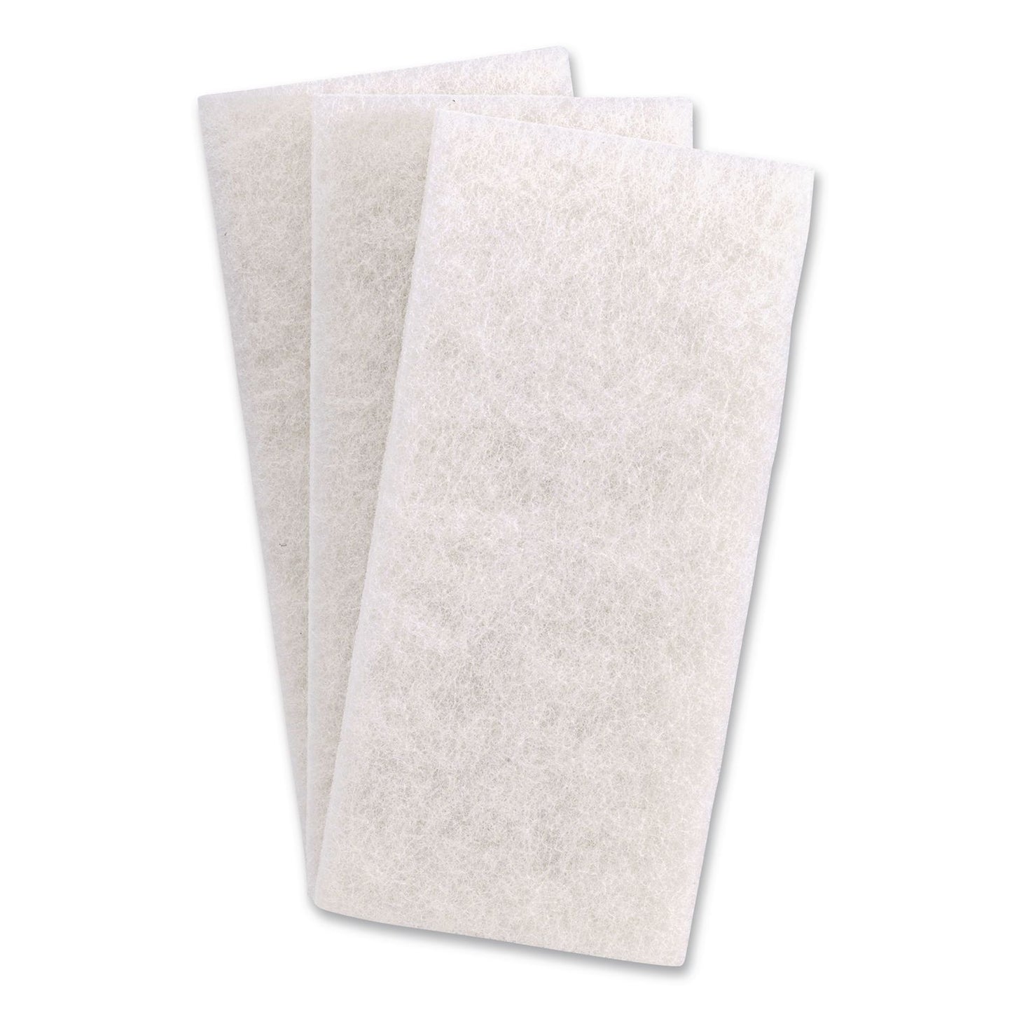 Boardwalk® Fine Grade Utility Pad, 4.62 x 10, White, 10/Carton (BWK401B)
