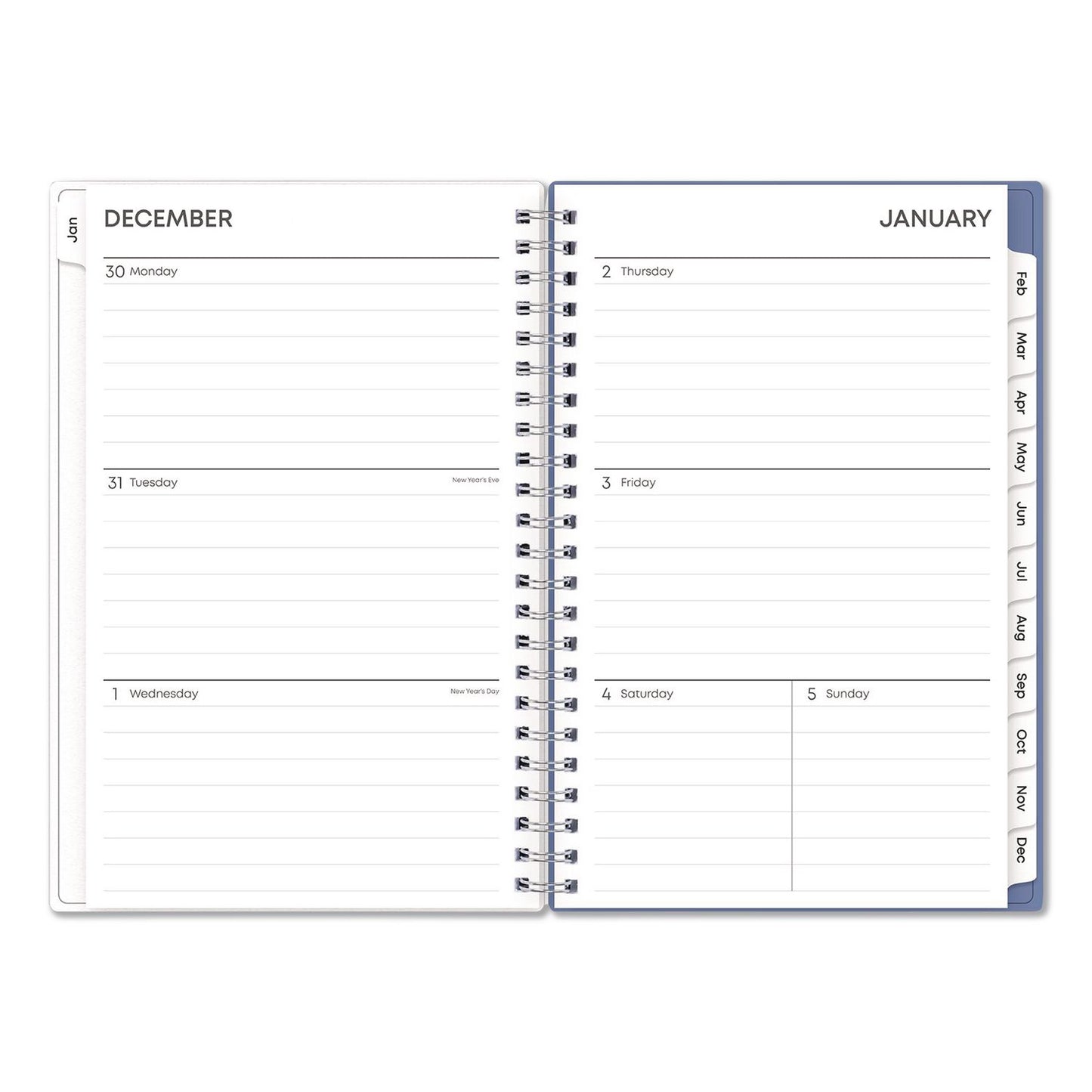 Blue Sky® Lindley Weekly/Monthly Planner, Lindley Floral Artwork, 8 x 5, White/Blue/Green Cover, 12-Month (Jan to Dec): 2026 (BLS101579)