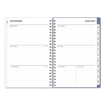 Blue Sky® Lindley Weekly/Monthly Planner, Lindley Floral Artwork, 8 x 5, White/Blue/Green Cover, 12-Month (Jan to Dec): 2026 (BLS101579)