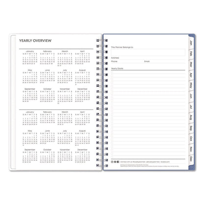 Blue Sky® Lindley Weekly/Monthly Planner, Lindley Floral Artwork, 8 x 5, White/Blue/Green Cover, 12-Month (Jan to Dec): 2026 (BLS101579)