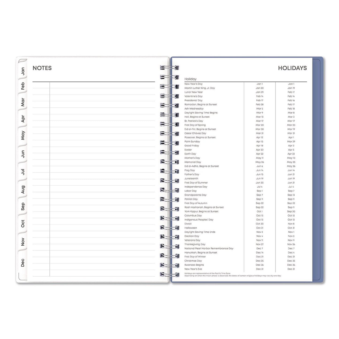 Blue Sky® Lindley Weekly/Monthly Planner, Lindley Floral Artwork, 8 x 5, White/Blue/Green Cover, 12-Month (Jan to Dec): 2026 (BLS101579)