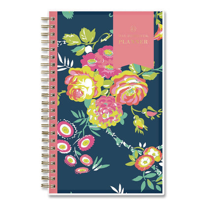 Blue Sky® Day Designer Peyton Create-Your-Own Cover Weekly/Monthly Planner, Floral Artwork, 8 x 5, Navy Cover, 12-Month (Jan-Dec): 2026 (BLS103620)