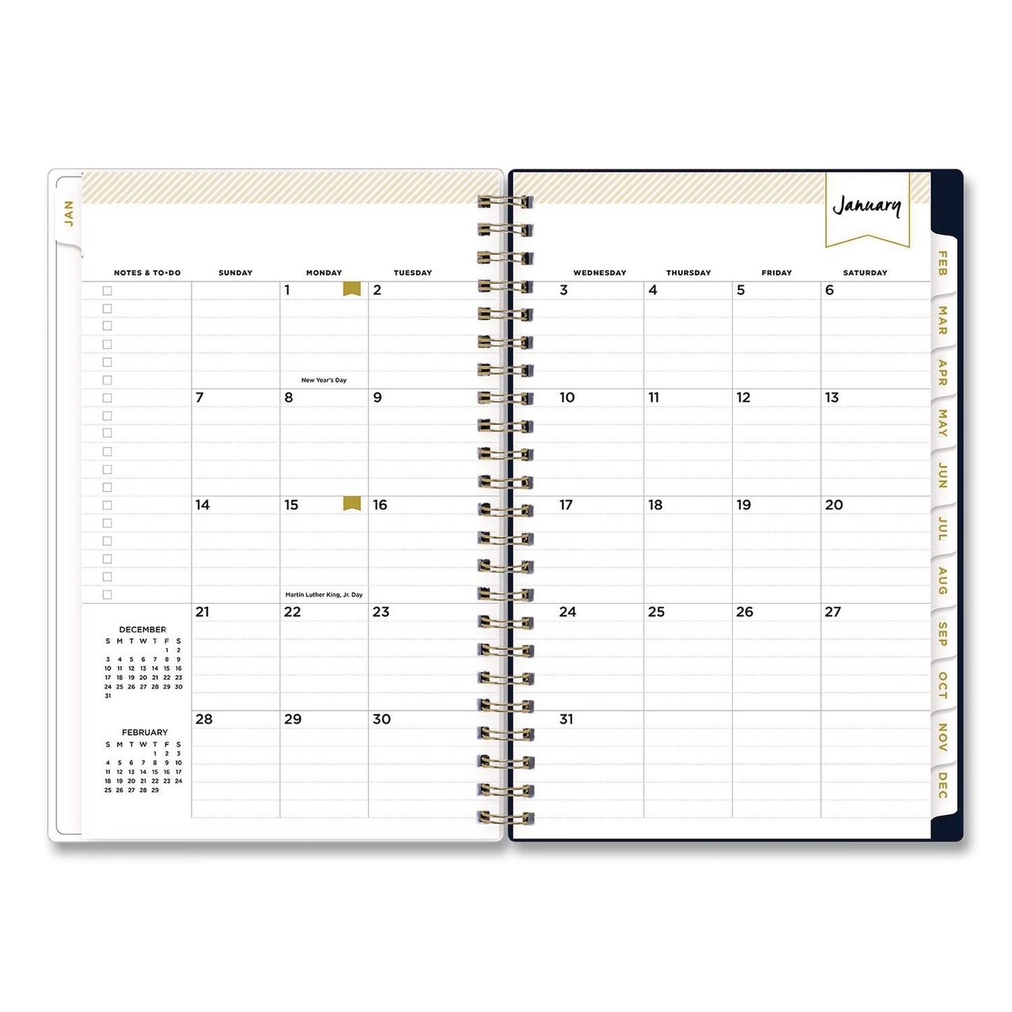 Blue Sky® Day Designer Peyton Create-Your-Own Cover Weekly/Monthly Planner, Floral Artwork, 8 x 5, Navy Cover, 12-Month (Jan-Dec): 2026 (BLS103620)
