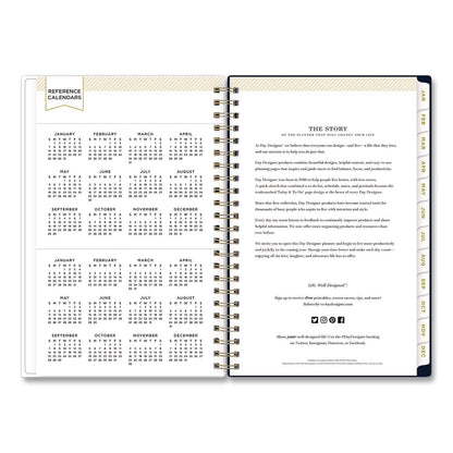 Blue Sky® Day Designer Peyton Create-Your-Own Cover Weekly/Monthly Planner, Floral Artwork, 8 x 5, Navy Cover, 12-Month (Jan-Dec): 2026 (BLS103620)