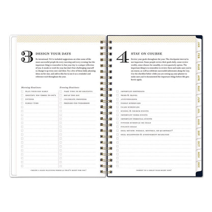 Blue Sky® Day Designer Peyton Create-Your-Own Cover Weekly/Monthly Planner, Floral Artwork, 8 x 5, Navy Cover, 12-Month (Jan-Dec): 2026 (BLS103620)