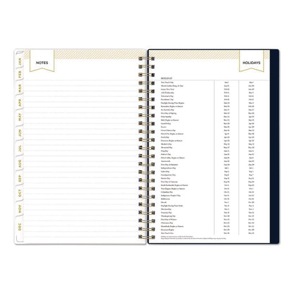 Blue Sky® Day Designer Peyton Create-Your-Own Cover Weekly/Monthly Planner, Floral Artwork, 8 x 5, Navy Cover, 12-Month (Jan-Dec): 2026 (BLS103620)