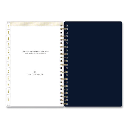 Blue Sky® Day Designer Peyton Create-Your-Own Cover Weekly/Monthly Planner, Floral Artwork, 8 x 5, Navy Cover, 12-Month (Jan-Dec): 2026 (BLS103620)