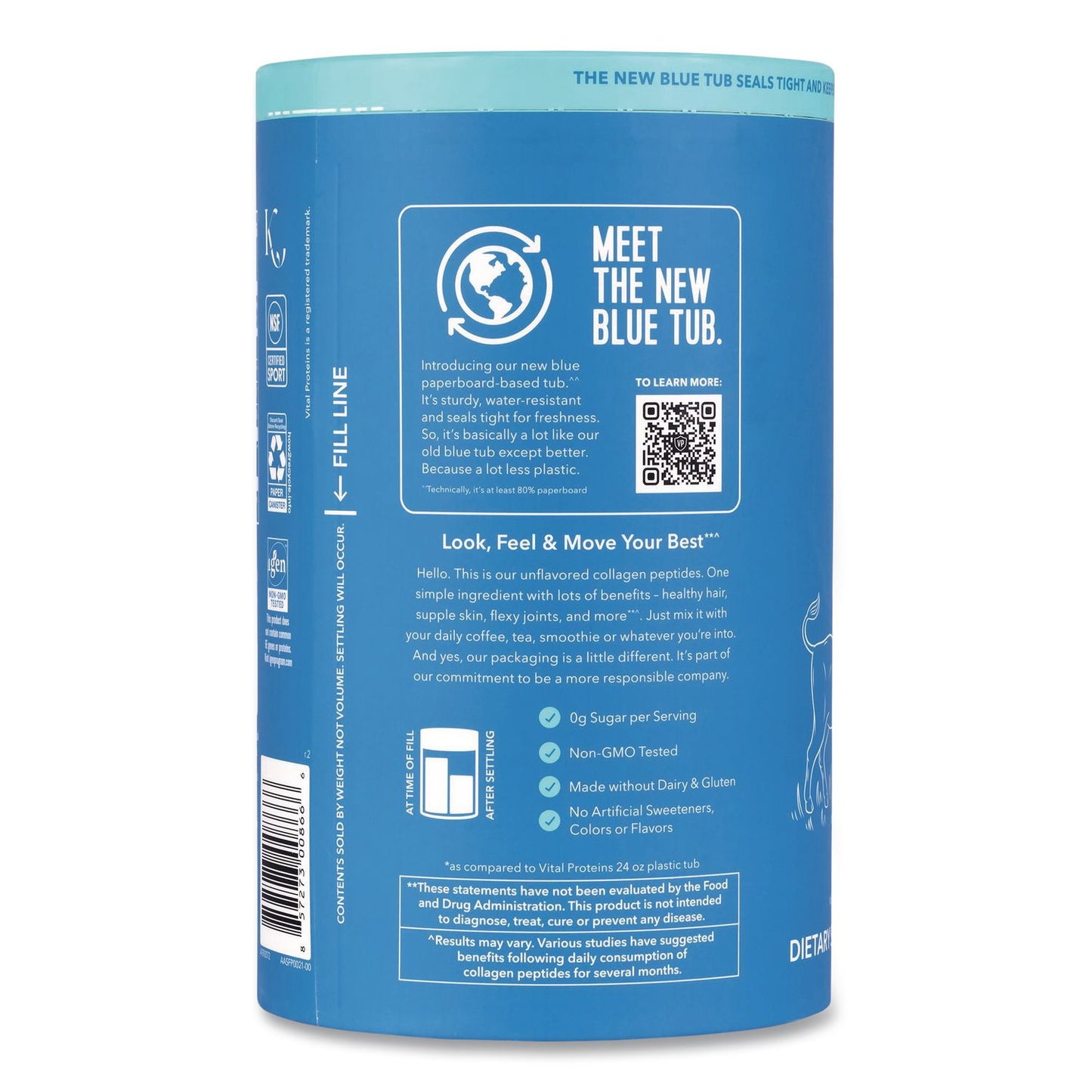 VITAL PROTEINS® Collagen Peptides Unflavored Powder, Unflavored, 24 oz Bottle (GRR22002620)