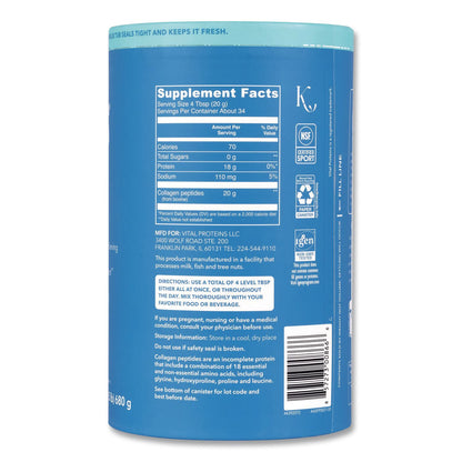 VITAL PROTEINS® Collagen Peptides Unflavored Powder, Unflavored, 24 oz Bottle (GRR22002620)