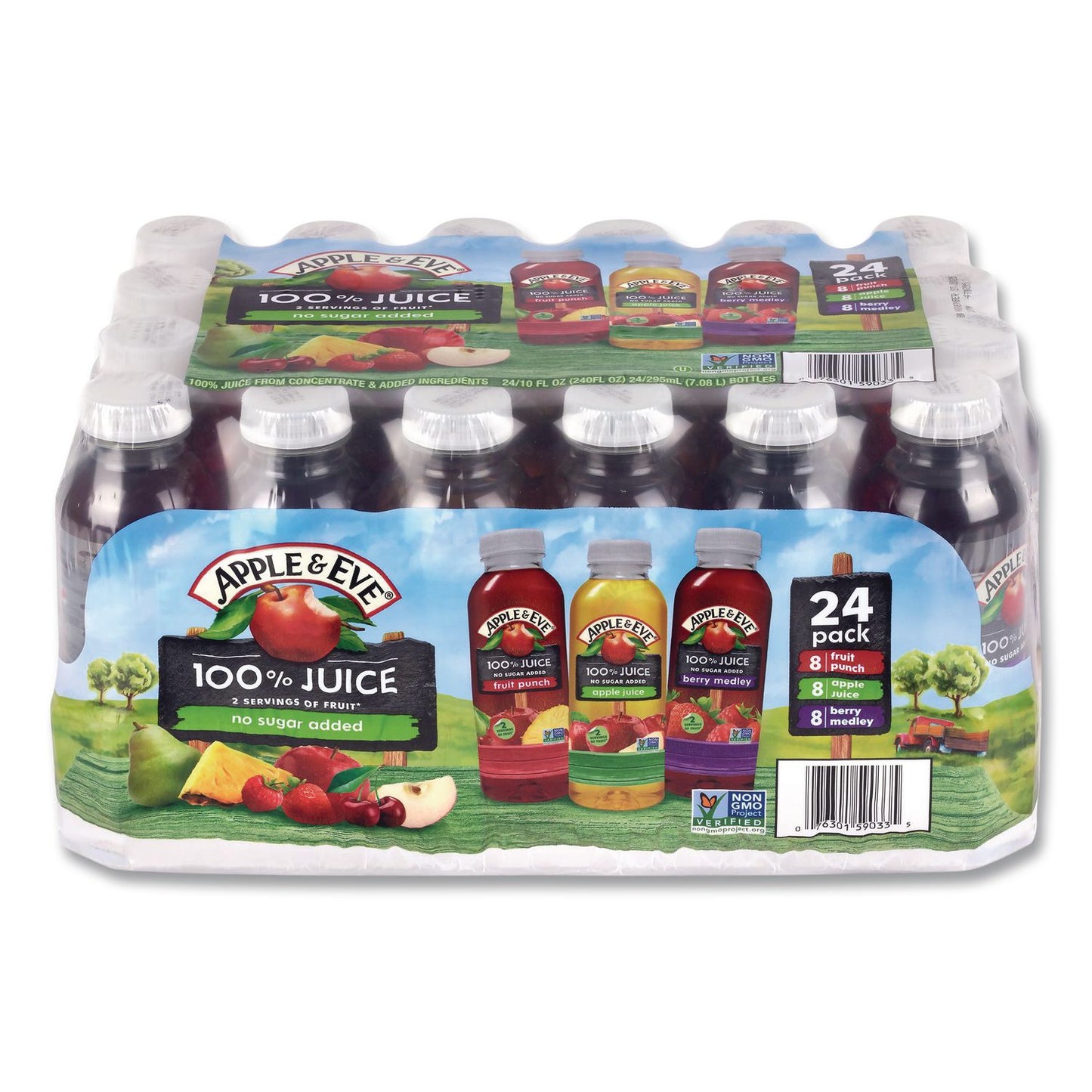 Apple & Eve® 100% Fruit Juice Variety Pack, Assorted Flavors, 10 oz Bottle, 24/Carton (GRR22002662)