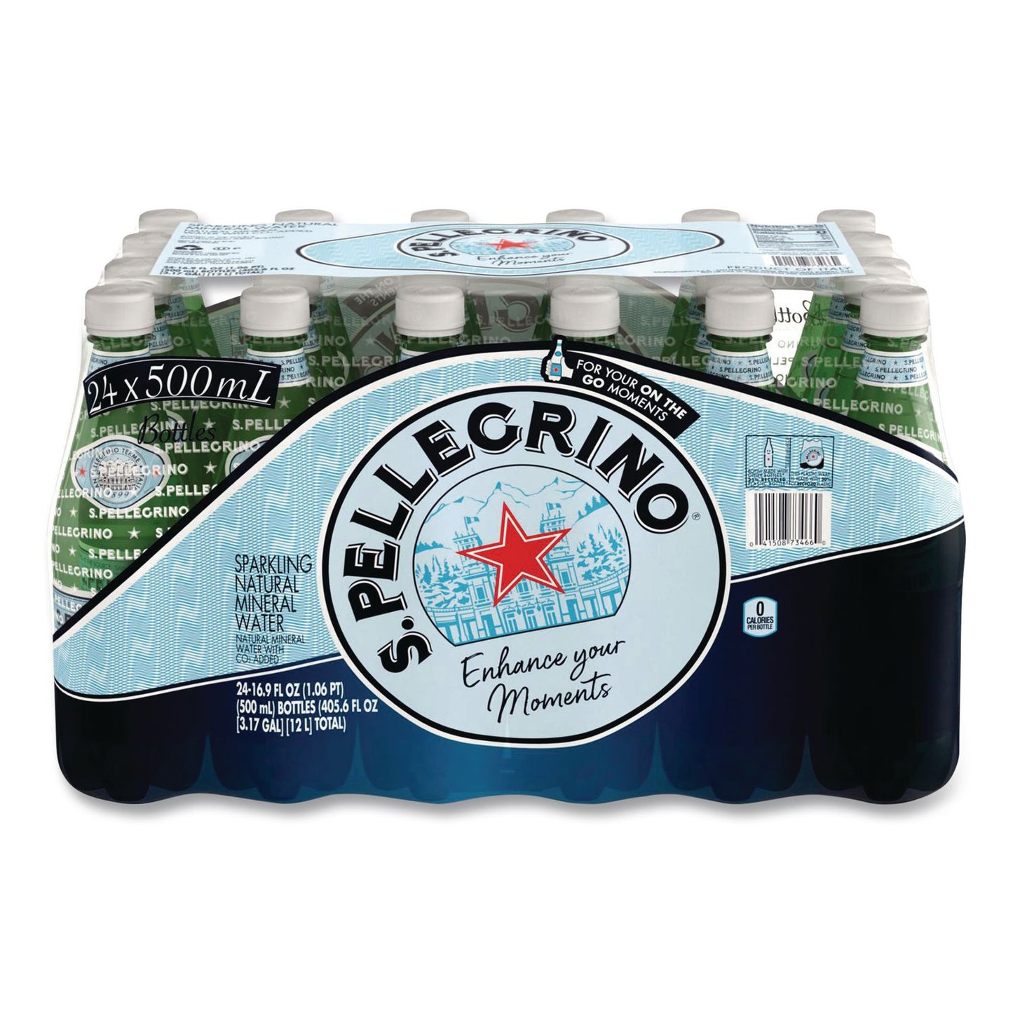 S. Pellegrino® Sparkling Water Bottles, Unflavored, 16.9 oz Bottle, 24/Carton (GRR22002683)