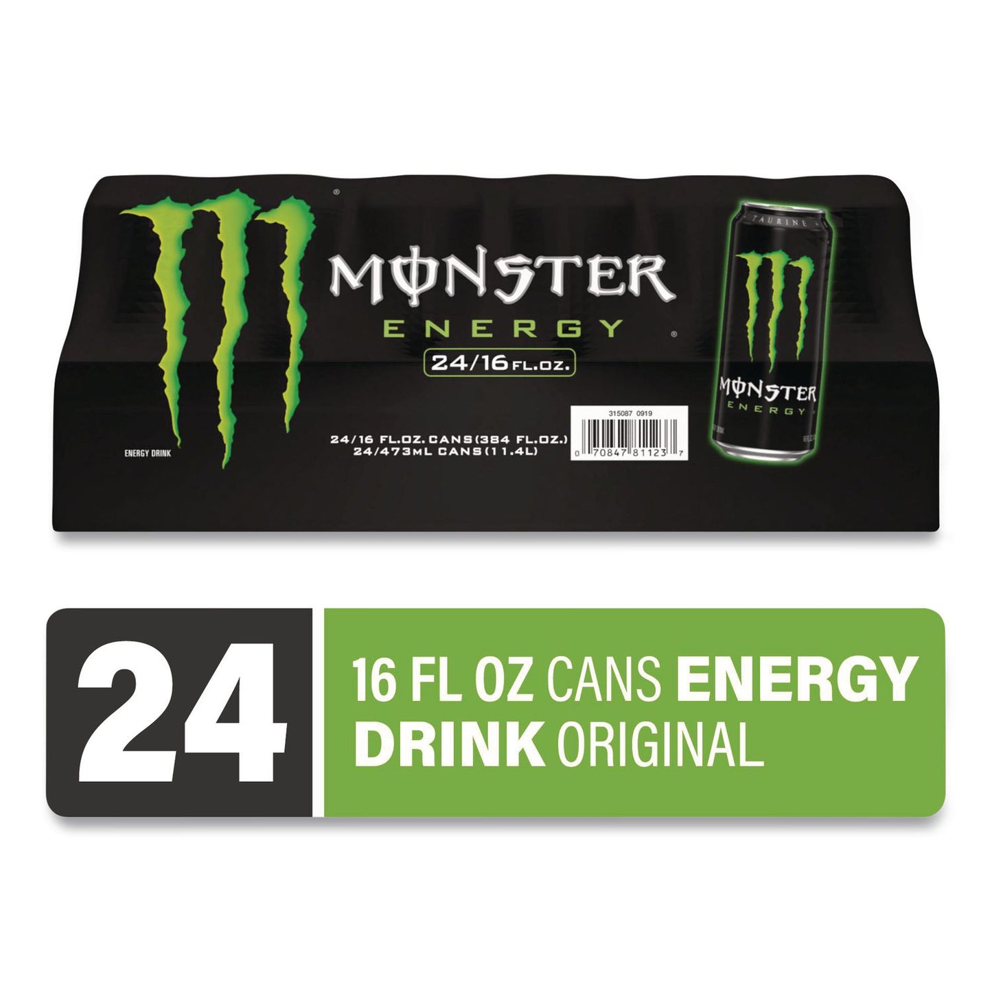 Monster Energy® Original, 16 oz Bottle, 24/Carton (GRR22002676)