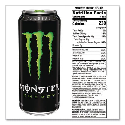 Monster Energy® Original, 16 oz Bottle, 24/Carton (GRR22002676)