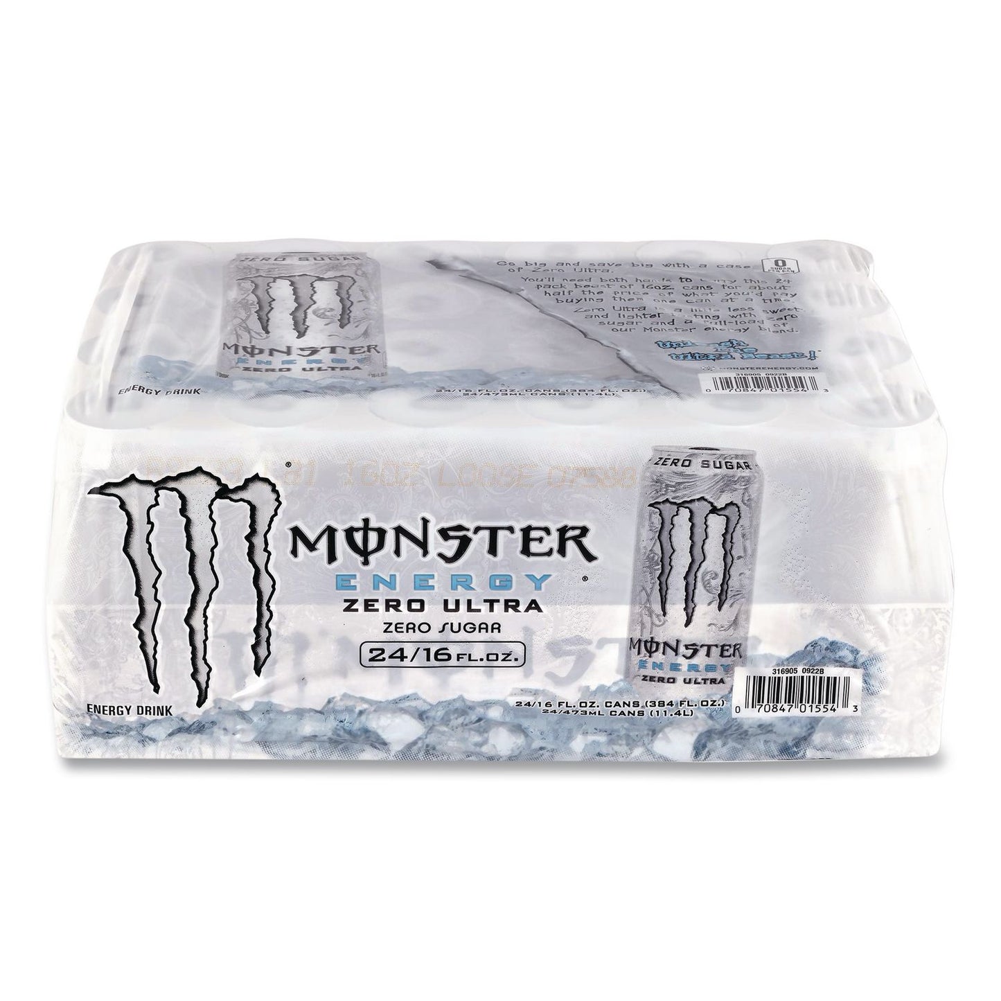 Monster Energy® Ultra Zero, Original, 16 oz Bottle, 24/Carton (GRR22002677)