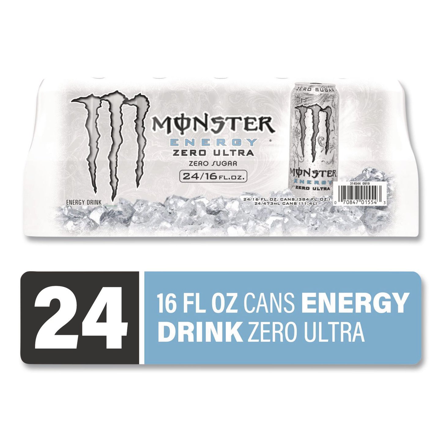 Monster Energy® Ultra Zero, Original, 16 oz Bottle, 24/Carton (GRR22002677)