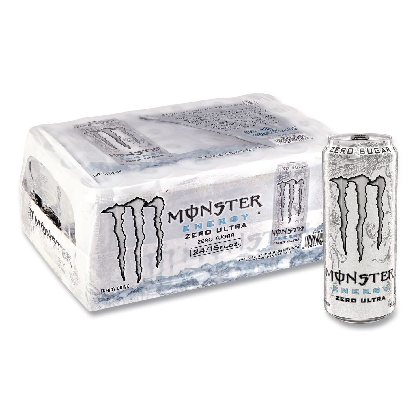 Monster Energy® Ultra Zero, Original, 16 oz Bottle, 24/Carton (GRR22002677)