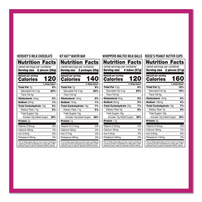 Hershey®'s Snack Size Bulk Candy Assortment, Assorted Flavors, Individually Wrapped, 155 Pieces (GRR22002629)