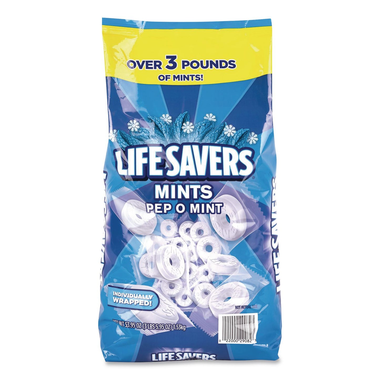 LifeSavers® Mints Pep-O-Mint, Peppermint, Individually Wrapped, 53.95 oz Bag (GRR22002650)