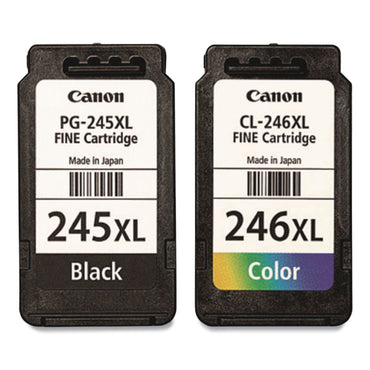 Canon® 8278B005 (PG-245XL/CL-246XL) Ink/Paper Combo, 180/300 Page-Yield, Black/Tri-Color (CNM8278B005)
