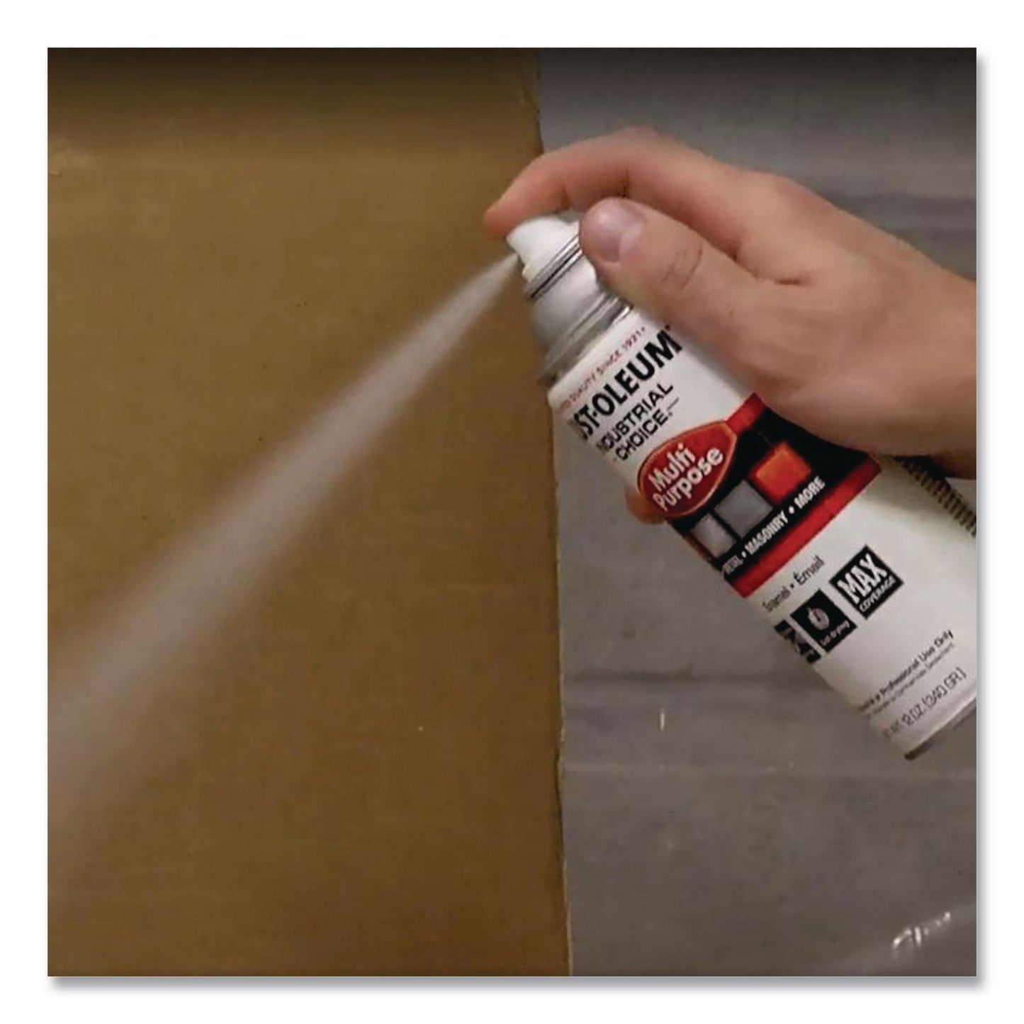 Rust-Oleum® Industrial Choice 1600 System Multi-Purpose Enamel Spray Paint, Gloss ANSI 49 Medium Light Gray, 12 oz Aerosol Can, 6/Carton (RST214646)