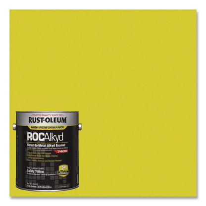 Rust-Oleum® High Performance 7400 System 450 VOC DTM Alkyd Enamel Paint, Gloss Safety Yellow, 1 gal. Bucket/Pail, 2/Carton (RST944402)