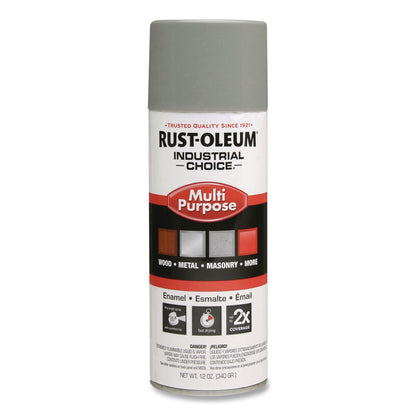 Rust-Oleum® Industrial Choice 1600 System Multi-Purpose Enamel Spray Paint, Gloss Dove Gray, 12 oz Aerosol Can, 6/Carton (RST1684830)