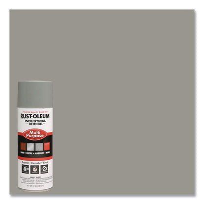 Rust-Oleum® Industrial Choice 1600 System Multi-Purpose Enamel Spray Paint, Gloss Dove Gray, 12 oz Aerosol Can, 6/Carton (RST1684830)