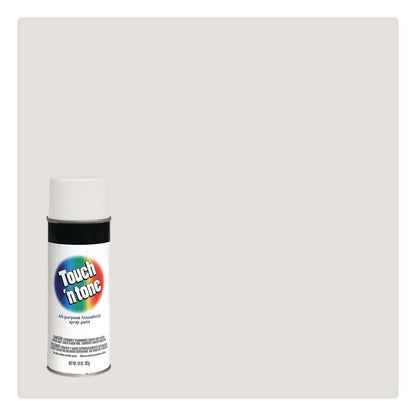 Rust-Oleum® Touch'n Tone Spray Paint, Flat White, 10 oz Aerosol Can, 6/Carton (RST55280830)