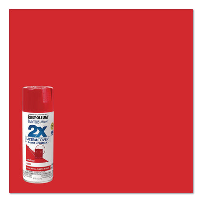 Rust-Oleum® Painter's Touch 2X Ultra Cover Spray Paint, Gloss Apple Red, 12 oz Aerosol Can, 6/Carton (RST334024)