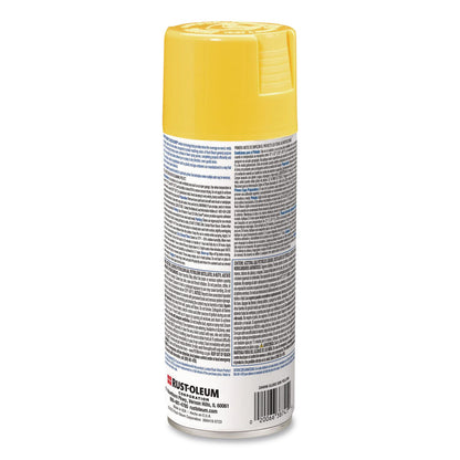 Rust-Oleum® Painter's Touch 2X Ultra Cover Spray Paint, Gloss Sun Yellow, 12 oz Aerosol Can, 6/Carton (RST334046)