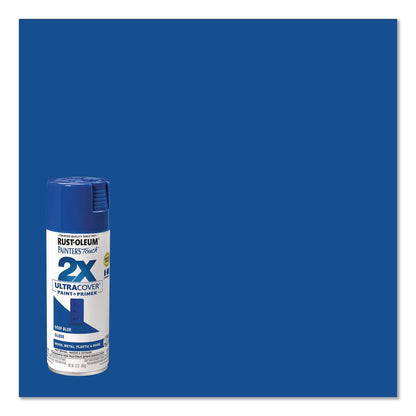Rust-Oleum® Painter's Touch 2X Ultra Cover Spray Paint, Gloss Deep Blue, 12 oz Aerosol Can, 6/Carton (RST334032)