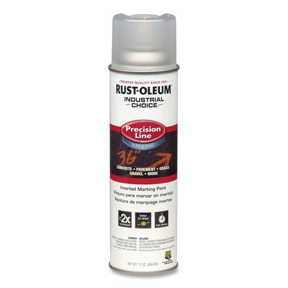 Rust-Oleum® Industrial Choice M1800 System Water-Based Precision Line Marking Paint, Gloss Clear, 17 oz Aerosol Can, 12/Carton (RST1801838)