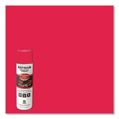 Rust-Oleum® Industrial Choice M1600 System Solvent-Based Precision Line Marking Paint, Flat Fluorescent Pink, 17 oz Aerosol Can,12/Carton (RST1661838V)