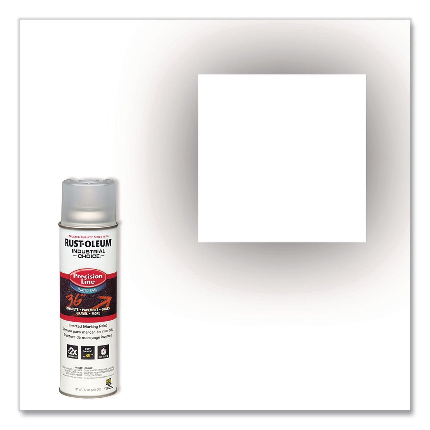 Rust-Oleum® Industrial Choice M1800 System Water-Based Precision Line Marking Paint, Gloss Clear, 17 oz Aerosol Can, 12/Carton (RST1801838)