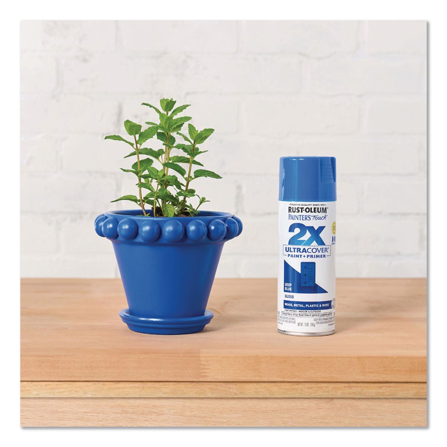 Rust-Oleum® Painter's Touch 2X Ultra Cover Spray Paint, Gloss Deep Blue, 12 oz Aerosol Can, 6/Carton (RST334032)