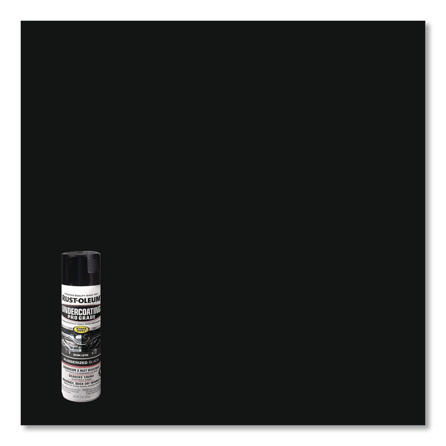 Rust-Oleum® Automotive Professional Grade Rubberized Undercoating Spray, Flat Black, 15 oz Aerosol Can, 6/Carton (RST248656)