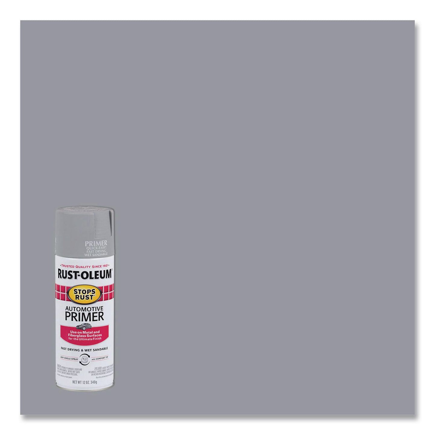 Rust-Oleum® Stops Rust Auto Primer, Flat Gray, 12 oz Aerosol Can, 6/Carton (RST2081830)