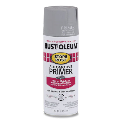 Rust-Oleum® Stops Rust Auto Primer, Flat Gray, 12 oz Aerosol Can, 6/Carton (RST2081830)