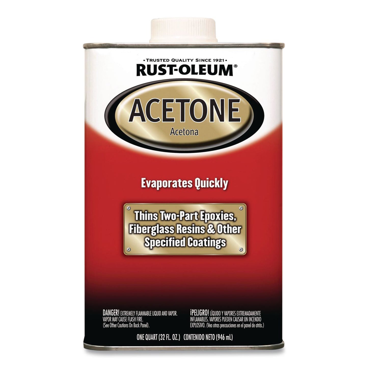 Rust-Oleum® Acetone, 1 qt Can, 4/Carton (RST248667)