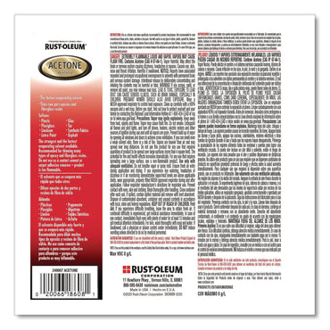 Rust-Oleum® Acetone, 1 gal Can, 2/Carton (RST248668)