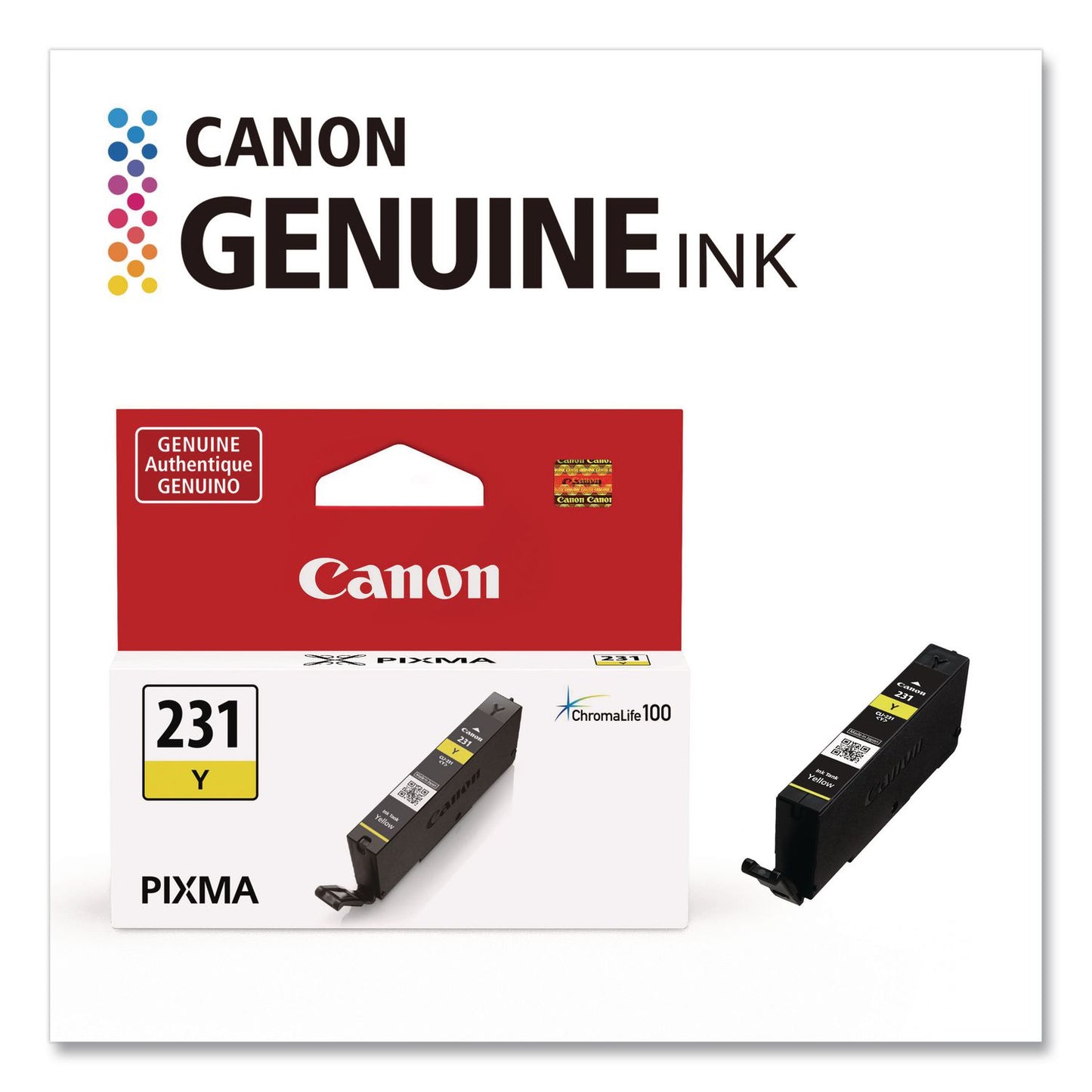 Canon® 6677C001 (CLI-231) Ink, 800 Page-Yield, Yellow (CNM6677C001)