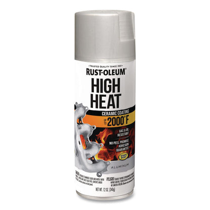 Rust-Oleum® Automotive High Heat Enamel Spray Paint, Flat Aluminum, 12 oz Aerosol Can, 6/Carton (RST248904)