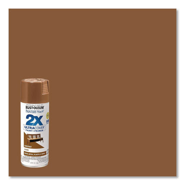 Rust-Oleum® Painter's Touch 2X Ultra Cover Spray Paint, Gloss Chestnut, 12 oz Aerosol Can, 6/Carton (RST249847)